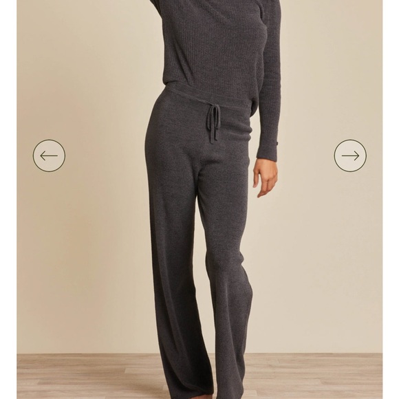 Barefoot Dreams Pants - CozyChic Ultra Lite Wide Leg Pants Carbon Size XL
